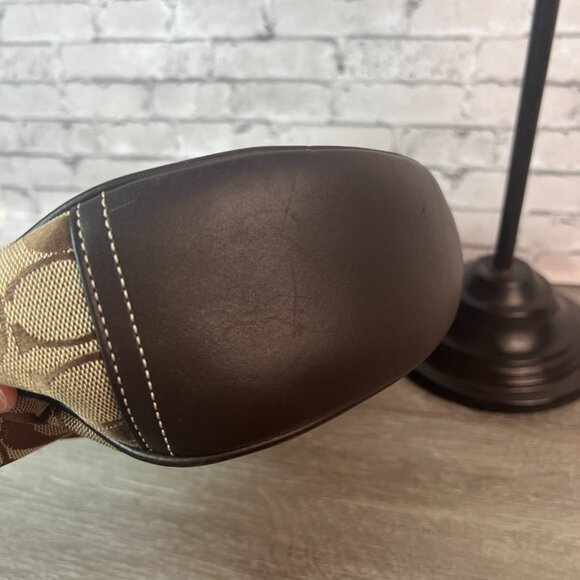 Coach 6363 Soho Hampton Signature Buckle Flap Baguette Shoulder Bag Brown - Picture 5 of 7